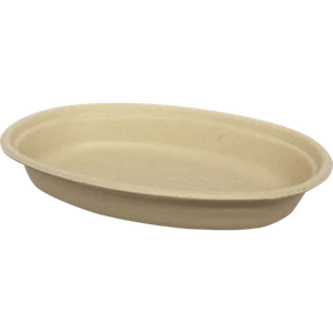 World Centric Unbleached Plant Fiber 32 oz Burrito Bowl, Natural | 300/Case - Picture 1 of 3