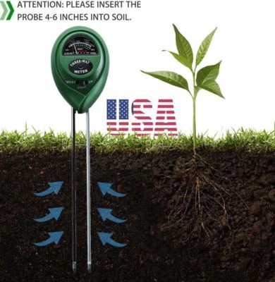 BPS 3 in 1 Digital PH Tester Sunlight Soil Moisture Meter Detector Plant Garden US