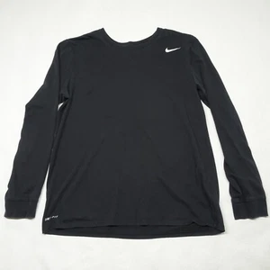 Camiseta Nike Talla L Negra Mangas Largas Dri Fit The Nike *defecto - Imagen 1 de 7