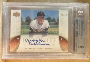 2006 UD Exquisite Endorsements/40 Brooks Robinson Auto BGS 9 HOF Orioles - Foto 1 di 2