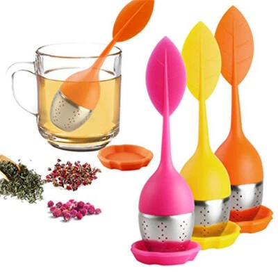 Silicone Handle Stainless Steel Tea Infuser Strainer Loose Leaf Tea Filter - Image 1 of 4