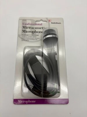 Radio Shack Microcassette Microphone Unidirectional Dynamic Cat No 33-3019 - Image 1 of 2