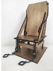 1/6 wooden  torture tool chair handcuffs foot yoke lock soldier scene prop