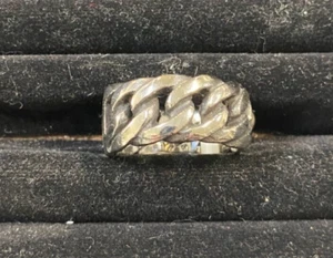 Fashion Jewellery Size 12 / Y Pewter Chain Link Ring NEW - Picture 1 of 2