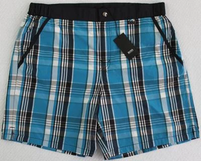 Traje de baño para hombre Hugo Boss azul blanco a cuadros XL extra grande nuevo con etiquetas NUEVO Foto 1 de 4