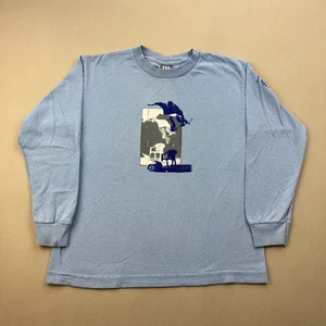 Vintage Ocean Pacific Skateboard T-Shirt Youth Medium Blue OP Skater Beach y2k - Picture 1 of 11