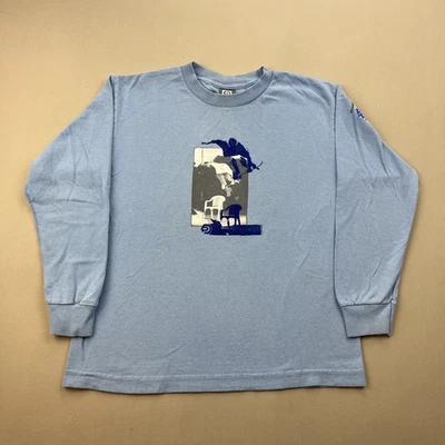 Vintage Ocean Pacific Skateboard T-Shirt Youth Medium Blue OP Skater Beach y2k - Image 1 of 4