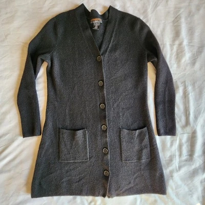 A. Giannetti Women's Cardigan Black 100% Merino Wool Buttons Front Medium  - Image 1 of 4