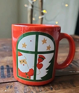 WAECHTERSBACH Christmas Santa in Window Coffee Cup Mug West Germany - Picture 1 of 4