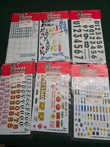 Decalcomanie Gofer Racing 6 Fogli, Nuove Vecchio Stock 1/24 Decalcomanie - Foto 1 di 7