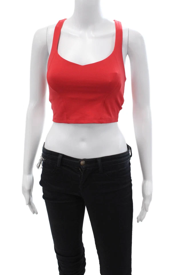 Beyond Yoga Women Red Cropped Tank Sleeveless Polyester Size XS - Image 1 of 4