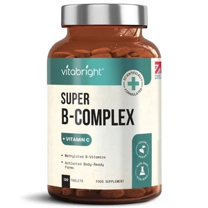 Vitamin B Complex - All 8 essential B-Vitamins + Inositol, Choline & Vit C - Picture 1 of 8