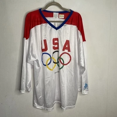 Camiseta deportiva de hockey de malla de los Juegos Olímpicos de Estados Unidos de colección 90 unisex adulto talla XL Foto 1 de 4