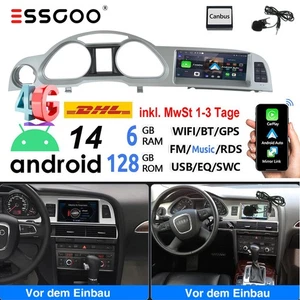 8.8" 8 Kerne Carplay Android 13 Autoradio Für Audi A6 C6 4F MMI 2G 2005-2009 GPS - Bild 1 von 19