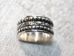 Breiter Band 925 Silber Spinner Ring schön! Neu ohne Etikett 7,5 - Bild 1 von 7