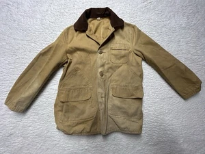 Giacca da caccia vintage Sears Sportswear tela taglia piccola gioco marsupio marrone/marrone  - Foto 1 di 24