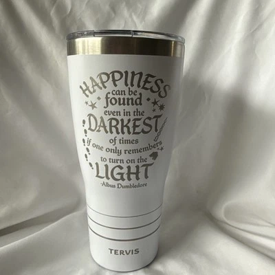 Tervis Harry Potter Felicidad Cita 30oz Blanco, Letras Plateadas Foto 1 de 4