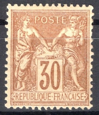 FRANCE / SAGE TYPE 1881 ISSUE / Y&T # 80 MINT MH (TYPE II - N UNDER U) CV 145 - Image 1 of 3