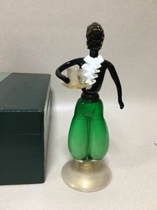 Murano Glass Alfredo Barbini Candle Stand Figurine Italy WAKO Art w/Box - Picture 1 of 10