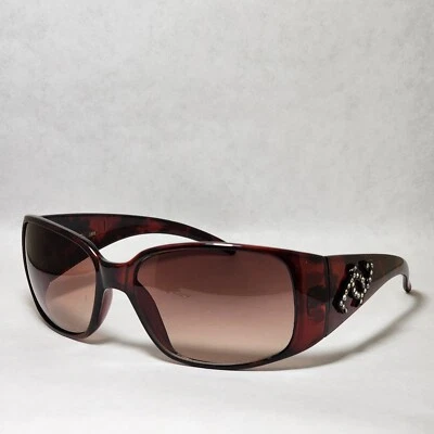 Mujeres Moda Gafas de sol Marco de caparazón de tortuga Lente ámbar Logotipo Parpadeante Artículo #DG1608 Foto 1 de 4