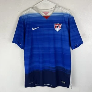 Camiseta de fútbol Nike Team USA grande azul bordada oficial MLS poliéster 2015 - Imagen 1 de 5