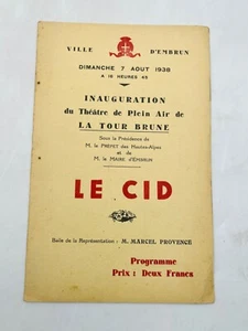 Le Cid Baile de la représentation : M. Marcel Provence Programme / - Foto 1 di 5
