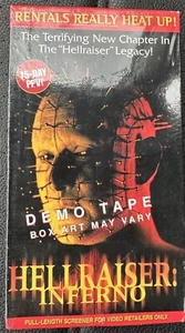 RARE HELLRAISER: INFERNO VHS MOVIE FULL-LENGTH DEMO SCREENER SEALED W/ Watermark - Picture 1 of 6