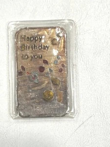 1984 Happy Birthday To You National 1oz Emaille coloriert .999 Silberbarren DD145 - Bild 1 von 2