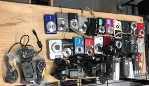 27 X Lot Sony Fujifilim Olympus Samsung Kodak Cameras Camcorder AS IS PARTS - Picture 1 of 5