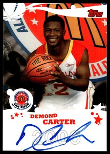 2006 Topps McDonalds All-American Demond Carter Auto UU #DC