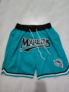 Hot Miami Marlins Major League Baseball Men Green Shorts Size:S-3XL - Picture 1 of 4