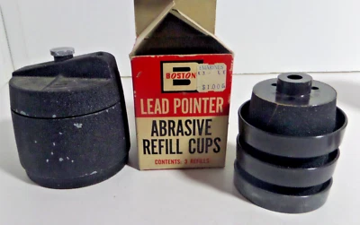 pencil sharpener lead pointer and refill cups vintage - Image 1 of 2