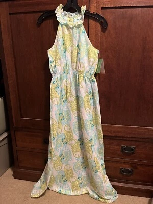 Nuevo con etiquetas Maxi Vestido Lilly Pulitzer Niñas Shayna Estampado de Peces 14 Foto 1 de 4
