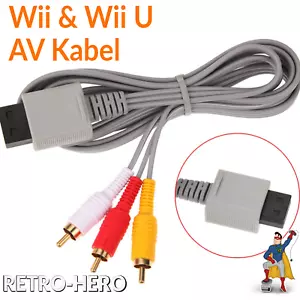 AV TV Kabel für Nintendo Wii - Wii U Scart Anschluss Videokabel Fernsehkabel - Bild 1 von 3