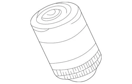 Filtro de óleo de motor Volkswagen 1977-2005 Golf Jetta Passat genuíno 068-115-561-B - Imagem 1 de 2