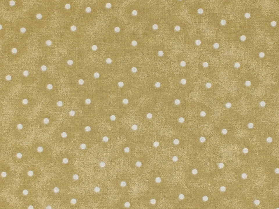 108英寸超宽被子背衬码棉混纺圆点棕褐色面霜 — 第 1/1 张图片