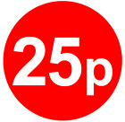 30Mm Bright Red Price Stickers - Sticky Labels - Different Pack Sizes Available