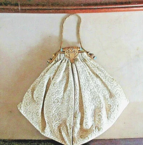 vintage Beutel Geldbeutel Abendtasche mit Spiegel und Geldbörse THEATERTASCHE - Picture 1 of 11