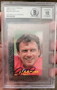 1994 Skybox Premium Revolution #R9 Joe Montana Kansas Chiefs BAS Autograph 10  - Picture 1 of 4