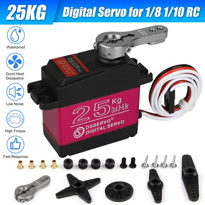 25KG Metal Gear Waterproof Digital Servo HIGH TORQUE & SPEED for 1/8 1/10 RC Car - Image 1 of 4