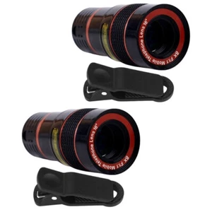 2pcs Telefon Teleskop -Objektiv Handy Makro -Objektiv Phone -Kamera Clip auf - Zdjęcie 1 z 12