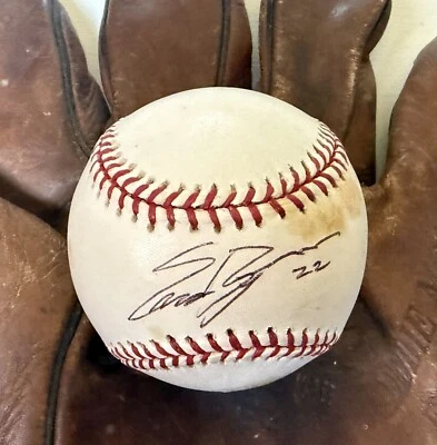 Eric Byrnes Signed Autographed Official Major League OML Baseball - Image 1 of 2