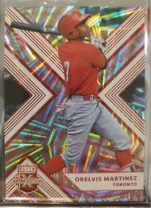 Orelvis Martinez 2018 Panini Elite Extra Edition Aspirations Red /150 #112 - Picture 1 of 2