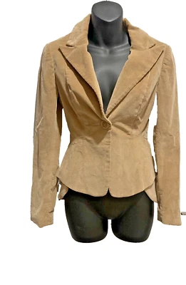 Bebe Chaqueta Blazer Pana Peplum Espalda Manga Larga Ajustada Manga Larga Talla 0 Foto 1 de 4
