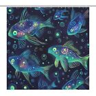 Colorful Fishes Kids Bathroom Shower Curtain Bath Waterproof With Hooks Fabric
