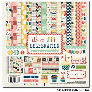 CARTA BELLA "IT'S A CELEBRATION" 12X12 PAPER BIRTHDAY PARTY SCRAPJACK'S PLACE - Picture 1 of 1