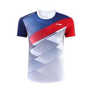Li Ning Men's sportswear sports quick dry Tops Tennis Clothes badminton T-Shirt