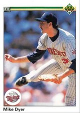 1990 Upper Deck Baseball Mike Dyer Minnesota Twins #374