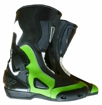 Stivali stivaletti da moto verde Kawasaki con Protezione anti torsione e sliders - Immagine 1 di 4