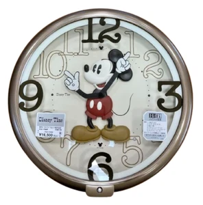 Seiko FW576B Mickey Mouse Wall Clock Disney Time 6 Melody Song Analog - Picture 1 of 12